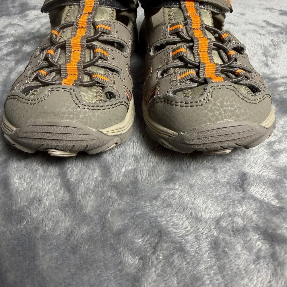 Merrell Hydro Hiker Kids 11M Tan Orange Leather Sandals MK261856